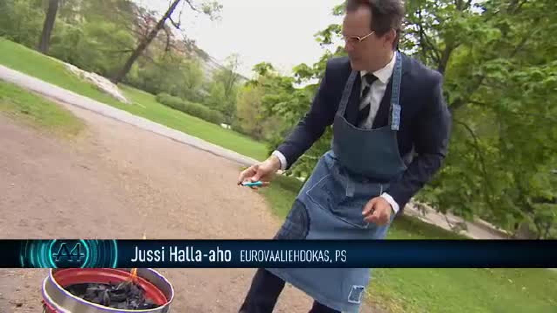 Imagovalmentaja Teija Jylhä kouluttaa Euroopan valloitukseen valmistautuvaa Jussi Halla-ahoa