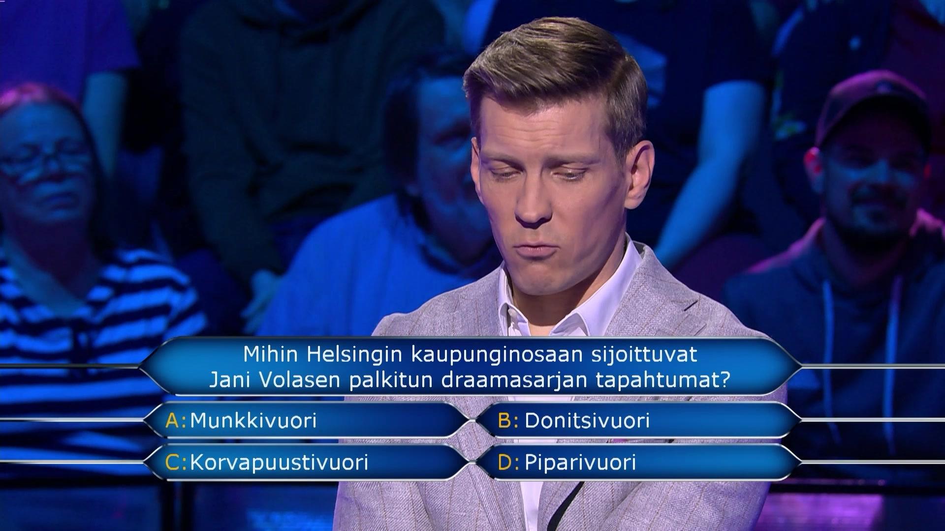Antti heittää härskin mielleyhtymän Haluatko miljonääriksi? -ohjelmassa – tietäisitkö sinä oikean vastauksen?