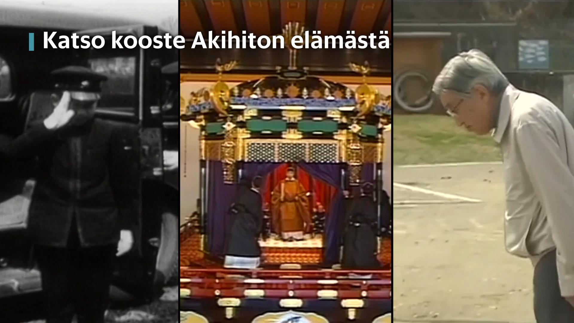 Katso videokooste Japanin aiemman keisarin Akihiton elämästä