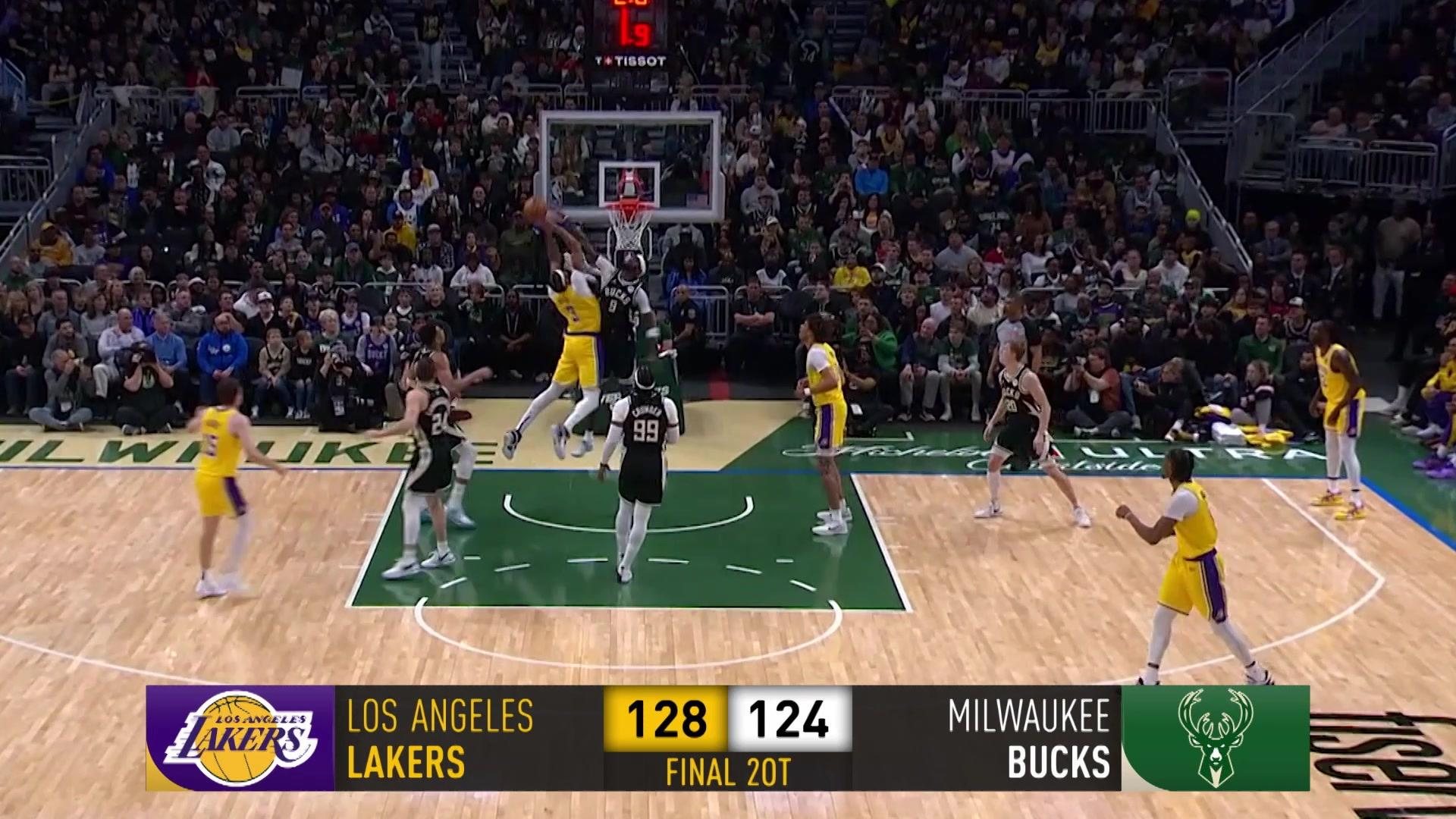 Bucks ja Lakers hakivat ratkaisua 2. jatkoajalta asti - katso kaikki tiistain tulokset